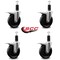 Service Caster 5'' Phenolic Swivel 1-1/4'' Expanding Stem Caster Set Total Lock Brake, 4PK SCC-EXTTL20S514-PHS-114-4 - alternate 2